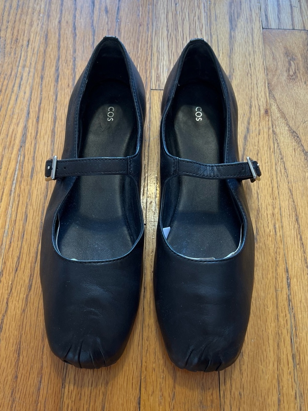 COS Black Mary Jane Leather Flats